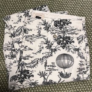 Anthropologie | Essential SLIM | Whimsical Black & White | Size 12